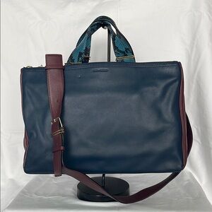 Pour La Victoire Navy and Burgundy Tote